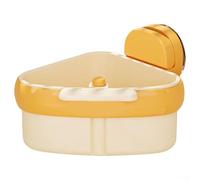 Colador de fregadero de esquina con ventosa, cesta triangular para drenaje de cocina, filtro automático de desechos, plástico ABS, 5.9 x 4.13 pulgadas, verde (naranja)