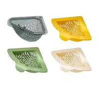 Colador de fregadero de esquina para residuos de alimentos, esponja triangular giratoria sin taladrar