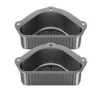 Colador de fregadero, filtro de alimentos para fregadero de cocina | 2X Estructura Triangular Colador de fregadero Robusto Recuperador de alimentos - Soporte de esponja, fácil instalación, cesta de