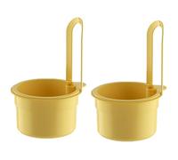 Colador de Fregadero para Restos de Comida, 2pcs Cesta de Drenaje, Cocina Fregadero, Cesto para Lavar Frutas y Verduras (Amarillo)