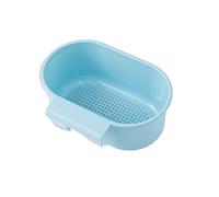 Colador de frutas y verduras, cesta for escurrir residuos cocina, for colgar con esponja(Blue)