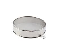 Colador de harina de acero inoxidable, tamiz redondo para el hogar, bar, hotel, cafetería, restaurante, cocina, herramienta de cocina, ciclismo, 20 cm