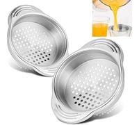 Colador de latas de atún, 2 piezas, colador de latas de alimentos de acero inoxidable, colador de atún, colador de alimentos enlatados, colador, filtro de latas de prensa de atún para cocina