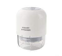 Colador de malla fina con tapa, filtrado a presión, separador de suero para textura cremosa gruesa, preparación de yogur fresco, accesorio de cocina (blanco)