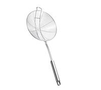 Colador de Olla de Acero Inoxidable con Gancho, Práctico | Ligero y Fácil de Limpiar, Uso en Hogar y Restaurante, Color Plata, para Familia