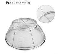 Colador de pasta de acero inoxidable para un drenaje eficaz de arroz, quinua y yogur, diseño de malla resistente y fiable (21,5 cm)