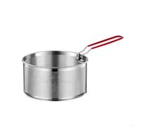 Colador de pasta para maceta, vaporizador de verduras de acero inoxidable con mango extraíble, colador de pasta de 7.87 pulgadas para hervir fideos, ramen, espaguetis, se adapta a cacerolas de 2 a 3