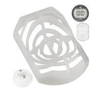 Colador de Pelo para desagüe de Ducha, 2 Piezas, en Blanco, Compatible con Viega Domoplex 6928 y 6929, Tubo de Recambio para sifón de Ducha para desagüe Domo plex de Ø 52 mm