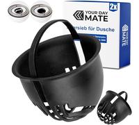 Colador de Pelo para Ducha, 2 Piezas, Negro, Compatible con Viega Tempoplex para Series de 2001-2006, Repuesto Tubo de inmersión sifón de Pelo Ducha para Modelo 6958.96, 625 221