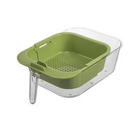 Colador de Tazón,Recipiente Telescópico de Doble Capa,Cuenco Colador Telescópico De Frutas Con Asa - Para Lavar Verduras Y Tomates En La Cocina O Mesa