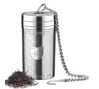 Colador de té de acero inoxidable para té suelto, infusor de té para té suelto, malla extra fina | Accesorios para beber té, soporte para té suelto, colador de té con gancho de cadena extendido