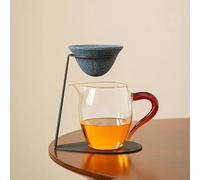 Colador de té de piedra cerámica | Filtro de café de cerámica sin poros | Reutilizable, sin papel y fácil de limpiar, filtra las hojas de té y los posos de café a fondo, lo que conduce a un sabor