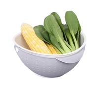 Colador de verduras, colador y colador, colador de cocina con cuenco, tamiz colador, cesta para lavar verduras, tamiz de frutas con asa, escurridor de alimentos