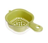 Colador de verduras Westmark, cuenco de limpieza de frutas con colador, colador para verduras de bayas pequeñas | Colador de lavado de doble descarga con mango, colador 2 en 1 con set de c