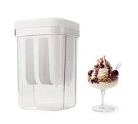 Colador de yogur, 1300 ml, colador de malla fina con tapa, reutilizable, de acero inoxidable, a prueba de fugas, vaso de prensa para yogur griego grueso casero, leche, bayas, postre