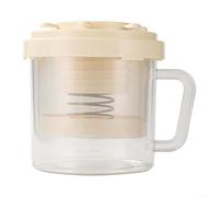 Colador de yogur casero con tapa y malla fina para filtración a presión, diseñado para separar el suero y ayudar en la producción de yogur griego y queso (blanco)