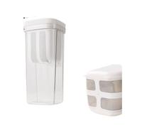 Colador de yogur griego con tapa, fabricante de yogur, filtro de yogur con colador de malla de nailon ultrafino y filtración a presión, para leche de soja, kéfir, bayas, sopa, jugo de frutas, café