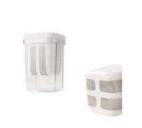 Colador de yogur griego con tapa, fabricante de yogur, filtro de yogur con filtro de malla de nylon ultra fino y filtración a presión, para leche de soja, kéfir, bayas, sopa, jugo de fruta, café