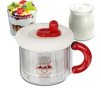 Colador de yogur - Herramienta de cocina de separación de suero de leche de malla fina de precisión | Máquina de crema reutilizable de 12,4 x 16,3 x 13,3 cm, filtro con tapa, bolsa no tejida de