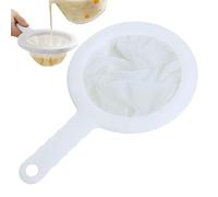 Colador de yogur ultrafino, 26 x 14,5 cm, tamaño grande de marco de mano + mango de polipropileno, nailon de alimenticio, especificaciones técnicas, para soja, arroz, leche, , vino, miel