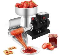 Colador eléctrico de tomate, 450 W, molinillo de alimentos para hacer salsas con filtro de acero para tomates, fresas, arándanos
