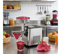 Colador eléctrico de tomate, colador de alimentos y máquina para hacer salsas, acero inoxidable, grado comercial, motor de 450 W, fresado eficiente de tomate, salida de 50 kg/h