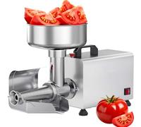 Colador eléctrico de tomate con separador automático de pulpa, potencia de 450 W, canal de alimentación de 8.4 pulgadas para mermelada suave y sin semillas, ideal para procesamiento por lotes