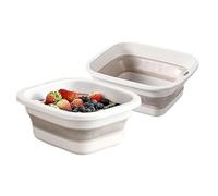 Colador para cocina - Colador plegable | Coladores plegables para cocina | Cesta de drenaje de doble capa, cuenco de frutas, recipientes de preparación de alimentos, escurridor de pasta, espaguetis