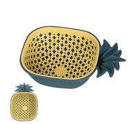 Colador para verduras - Colador de doble capa para verduras - Cesta lavado de frutas con forma de piña - Para ensaladas Picnic Camping al aire libre Preparación comida cocina fregadero