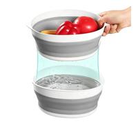 Colador Plegable | Bol Mezclador Plegable De Doble Capa | Cesta de Lavado de Verduras | Para Cocineros, Chefs, Cocina Diaria, Apartamento, Barbacoa, Picnic, Meal Prep, Autocaravana, Restaurante