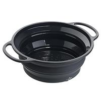 Colador plegable de 24 cm, color negro