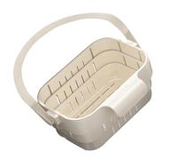 Colador plegable de para colgar en fregadero con clip para grifo, cesta de drenaje de cocina, drenaje y almacenamiento eficiente de agua, colador plegable expandible