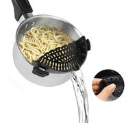 Colador plegable de Silicona, MXTIMWAN Clip Colador de Fideos, Verduras y Frutas para Ollas Escurridor de Pasta Coladors Resistente al Calor para Pasta Tallarines de verduras Tazón de la Olla Pan