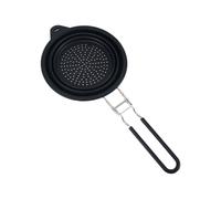Colador plegable de silicona perforado con mango para pasta, espagueti, frutas, cocina, colador plegable de silicona