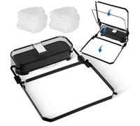 Colador plegable para fregadero de hierro, colador de fregadero extraíble adsorbente para la cocina, con 50 bolsas de filtro para filtrar verduras, frutas, residuos de cocina (gris negro)