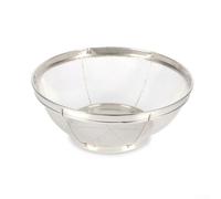 Colador redondo de metal con base de malla fina para cocinar y lavar aplicaciones que involucran pasta para arroz quinua e ingredientes frescos (18,5 cm)