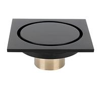 Colador Rejilla para Fregadero, Desagüe de Suelo para Bañera, 10x10cm Sumidero Ducha, Drenaje de Piso Negro Invisibles Cubierta de Drenaje de Piso Antiolor para Ducha Cocina Hotel