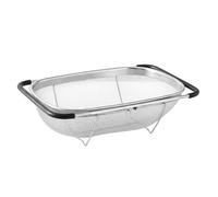 Colador Sobre El Fregadero - Rejilla De Secado Ovalada De Malla Fina De 35 X 24 Cm | Rejilla De Secado De Malla Fina De Acero Inoxidable | Cesta Coladora Sobre El Fregadero Para Arroz, Verduras, Pasta