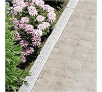 Coladores de canalón lineales de Acero Inoxidable para desagüe de Piso Rectangular, Kit de Zanja de Drenaje Exterior e Interior - 25X4X4Cm, aceras, baños y decoración del hogar