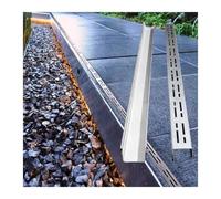Coladores de canalón lineales Kit de Drenaje para Patio al Aire Libre Sistema de Drenaje de Zanja extraíble para Cubierta Patio Garaje Entrada de Piso \U2013 Gestión eficiente del Agua 100X5
