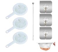 Coladores de Malla Fina de Nylon de Plástico, Tamiz de Alta Precisión con Asa, Set de 3 Coladores de Diferentes Tamaños para Leche de Soja, Té, Jugo y Café