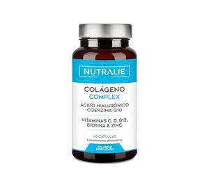 Colágeno Ácido Hialurónico - Hidrolizado + Biotina + Q10 - Piel Cartílago - Vit C D B12 y Zinc - 60 Cápsulas Collagen Complex Nutralie