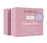 Colageno, Acido Hialuronico y Vitamina C, 2500 mg de Colageno Marino Hidrolizado Tipo I, 30 Sobres para 30 Dias, Bebida con Sabor a Arandano, Tummy Tox