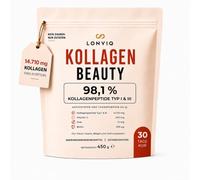 Colágeno Complejo en Polvo 450g con Vitamina C, Zinc, Biotina, Tipo 1 y 3 | Colágeno Bovino Hidrolizado, 14.710 mg por Dosis, Sabor Neutro, Fácil de Disolver en Café, Sin Azúcar Añadido, 30 Dosis