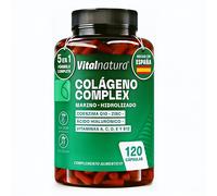 Colágeno Complex Marino Hidrolizado Vitalnatura con Ácido Hialurónico y Vitaminas - 120 Cápsulas