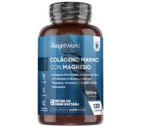 Colágeno con Magnesio - Fórmula con Péptidos de Colágeno Marino Hidrolizado Tipo I y III, Glicinato de Magnesio, Vitamina C y Ácido Hialurónico