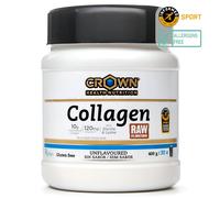 Crown Sport Nutrition Collagen RAW | Colágeno Hidrolizado Tipo I Peptan® + Glicina, Lisina y Vitamina C | Sabor Neutro | 400g | Certificado antidoping Informed-Sport