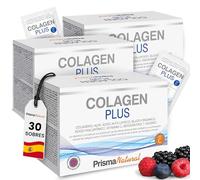 Colágeno Hidrolizado 3 uds. 90 sobres- Colagen Plus Antiaging con Ácido Hialurónico, Silicio Orgánico y Antioxidantes - Apoyo a Piel, Cabello, Uñas y Articulaciones - Fórmula Antiedad - Prisma Natural