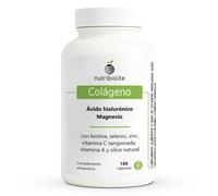 Colágeno Hidrolizado Peptan con Ácido Hialurónico, Magnesio, Zinc, Biotina, Selenio, Sílice Natural, Vitaminas C y A - Piel, Cabello, Uñas y Articulaciones - 180 Cápsulas | Nutribiolite