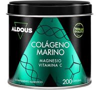 Colágeno Hidrolizado Puro con Magnesio y Vitamina C - 200 Cápsulas - Colágeno Marino Hidrolizado Naticol - Cabello, Piel y Uñas - Huesos y Articulaciones - Colageno con Magnesio - ALDOUS
